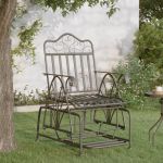 Bancă glisantă, negru, 61 cm, oțel GartenMobel Dekor