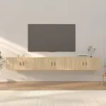 Dulapuri TV montate pe perete 3 buc stejar sonoma 100x34,5x40cm GartenMobel Dekor