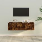 Set dulapuri TV, 2 piese, stejar fumuriu, lemn prelucrat GartenMobel Dekor