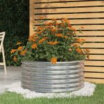 Jardinieră argintiu 80x80x36 cm oțel galvanizat GartenMobel Dekor
