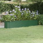Strat înălțat grădină 224x40x36 cm oțel galvanizat GartenMobel Dekor