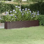 Strat înălțat grădină 224x40x36 cm oțel galvanizat GartenMobel Dekor