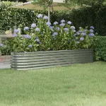 Strat înălțat grădină 224x40x36 cm oțel galvanizat GartenMobel Dekor