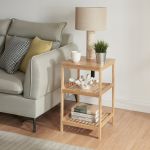 Raft din bambus cu 3 polițe Ikerasak, natur, pentru baie sau living