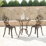 Set mobilier de grădină Wakefield cu masă rotundă și 2 scaune, bronz