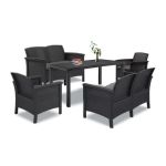 Set mobilier de grădină Leziter Venus IV Big, 6 locuri, grafit