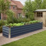 Pflanzbeet Nijmegen 240x47x44cm 3 Mittelstreben Stahl [en.casa]