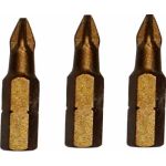 Set 3 biti Bosch PH1, 25 mm, cu prindere hexagonala 1/4 pentru insurubare