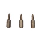 Set 3 biți Bosch PZ1, 25 mm, prindere 1/4 inch, din oțel