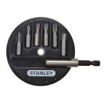 Set 6 biti Torx Stanley 25 mm cu adaptor magnetic 1/4 si cutie