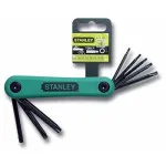 Set 8 chei Torx pliabile Stanley T9-T40 in carcasa, din otel aliat
