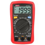 Multimetru digital UNI-T UT131C cu măsurare temperatură și afișaj LCD