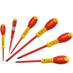 Set Stanley FATMAX 5 șurubelnițe izolate VDE + tester tensiune