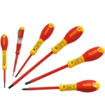 Set Stanley FATMAX 5 șurubelnițe izolate VDE + tester tensiune