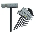 Set 9 chei imbus Stanley cu maner, cap sferic si drepte 1.5-10 mm