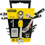 Set 6 chei combinate cu clichet articulate Stanley, 8-19 mm