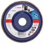 Disc lamelar Bosch X571 pentru metal, 125 mm, granulație 80, alezaj 22,23 mm