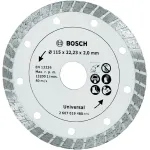 Disc diamantat turbo Bosch 115 mm pentru beton, caramida si piatra