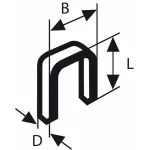 Set 5000 capse Bosch TK40 zincate 5,8 x 1,2 x 15 mm pentru capsator