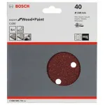 Set 5 foi abrazive Bosch C430, 150 mm, granulatie 40 pentru lemn si vopsea