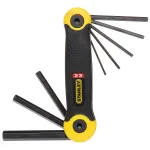 Set chei imbus pliabil Stanley 8 piese, 1.5-8 mm, cu maner ergonomic