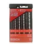 Set 9 burghie Bosch pentru metal si zidarie, 3-8 mm, in caseta
