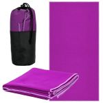 Prosop de plaja cu uscare de rapida, husa de transport, 75x150cm, violet Household NewTrend