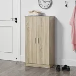 Pantofar cu 2 uși și 7 rafturi, Sonoma, 108x55x35 cm, [en.casa]