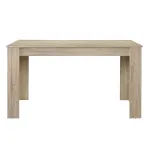 Masă dining Nora pentru 6 persoane, 140x90x77 cm, stejar deschis