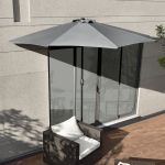 Umbrelă semirotundă pentru balcon Eger 300 cm, gri, UV20