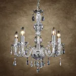 Candelabru Elegance cu 5 socluri E14, cromat, 52x150 cm, lux.pro