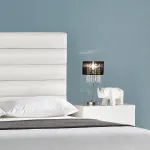 Lampă de masă neagră cu cristale și abajur textil 40 cm