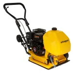 Placă compactoare Stager PCB90 pe benzină cu rezervor apă, roți și covor silicon