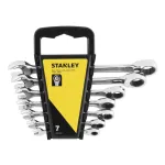 Set 7 chei combinate Stanley cu 12 puncte, unghi 15°, 8-19 mm