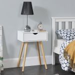 Beistelltisch Östersund 60x40x30 cm Weiß [en.casa]