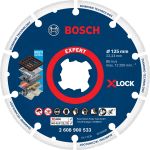 Disc diamantat Bosch X-LOCK pentru metal, 125 mm, 22,23 mm