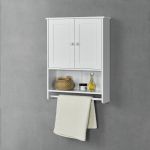 Badezimmerschrank Steyr 65x49x15 cm Weiß MDF en.casa