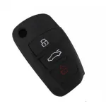 Husă cheie compatibilă cu Audi A6, 3 butoane, silicon negru