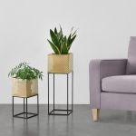 Pflanzständer Juprelle 2er Set Gold-Schwarz en.casa