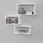 Wandregal Mandal 3er Set Weiß en.casa