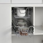 2er-Set Teleskopschublade 27x44x14 cm Stahl Silber [en.casa]