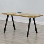 2er-Set Tischgestell 70x72 cm Metallgestell Schwarz en.casa