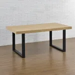 Set 2 picioare pentru masa Makers din otel negru 90x72 cm