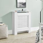 Heizungsabdeckung Charleston 78x19x82 cm mit Ablage Weiß en.casa