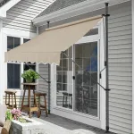 Marchiză cu prindere fără găurire Stem 350x120 cm bej, reglabilă