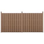 WPC Gartenzaun Langero 185x376 cm Braun neu.holz