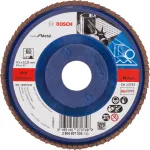 Disc evantai Bosch pentru metal, granulație 60, 115 x 22,23 mm