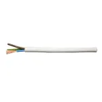 Cablu electric MYYM 3x0,75 mm² din cupru, izolație PVC, alb
