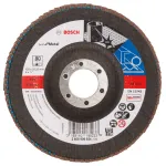 Disc evantai Bosch Best for Metal 125 mm G80 pentru slefuire metal