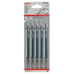 Set 5 panze Bosch T344D Precision for Wood pentru ferastrau vertical, 152 mm